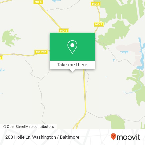 Mapa de 200 Hoile Ln, Huntingtown, MD 20639