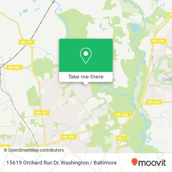 Mapa de 15619 Orchard Run Dr, Bowie, MD 20715