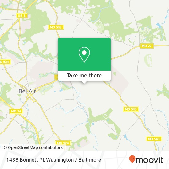 1438 Bonnett Pl, Bel Air, MD 21015 map