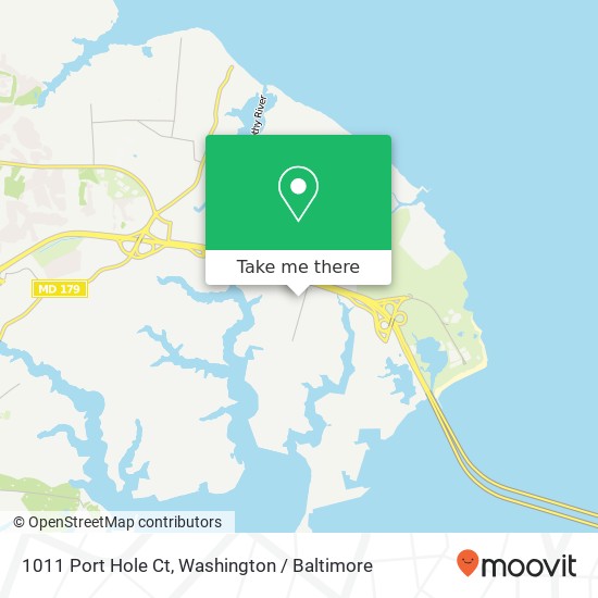 Mapa de 1011 Port Hole Ct, Annapolis, MD 21409