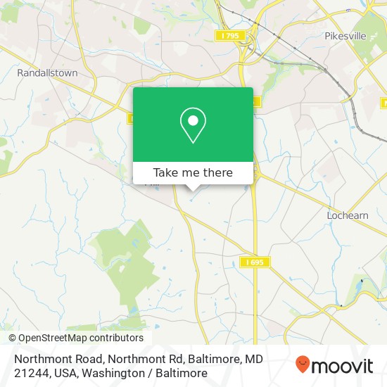 Mapa de Northmont Road, Northmont Rd, Baltimore, MD 21244, USA