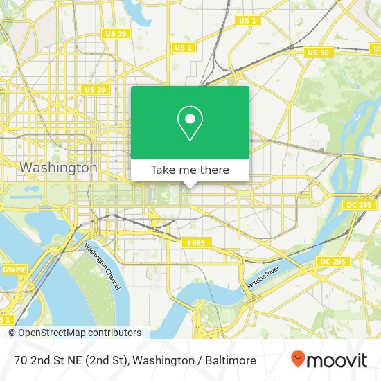 70 2nd St NE (2nd St), Washington, DC 20002 map