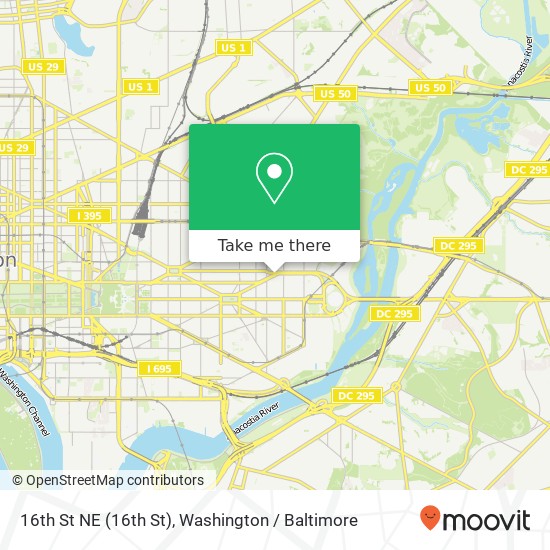 16th St NE (16th St), Washington, DC 20002 map
