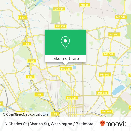 Mapa de N Charles St (Charles St), Baltimore, MD 21210