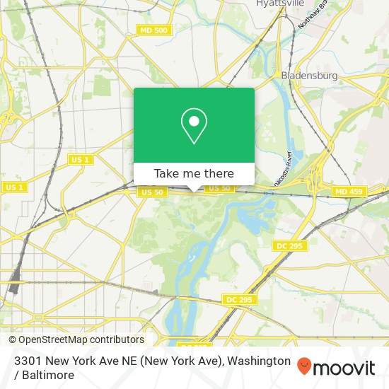 3301 New York Ave NE (New York Ave), Washington, DC 20002 map
