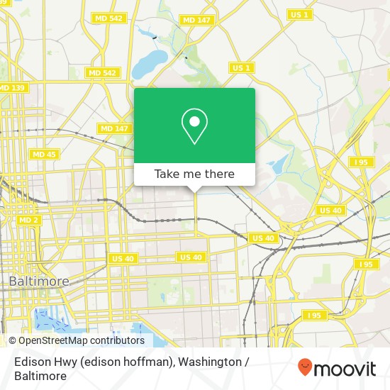 Edison Hwy (edison hoffman), Baltimore, MD 21213 map