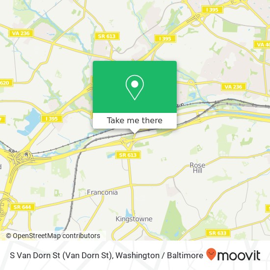 Mapa de S Van Dorn St (Van Dorn St), Alexandria, VA 22310