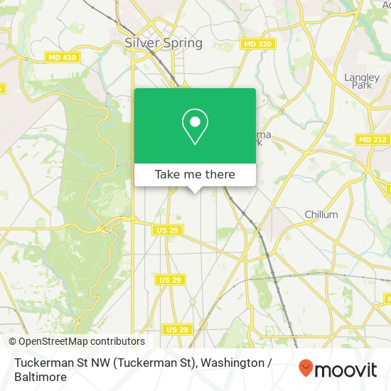 Mapa de Tuckerman St NW (Tuckerman St), Washington, DC 20012