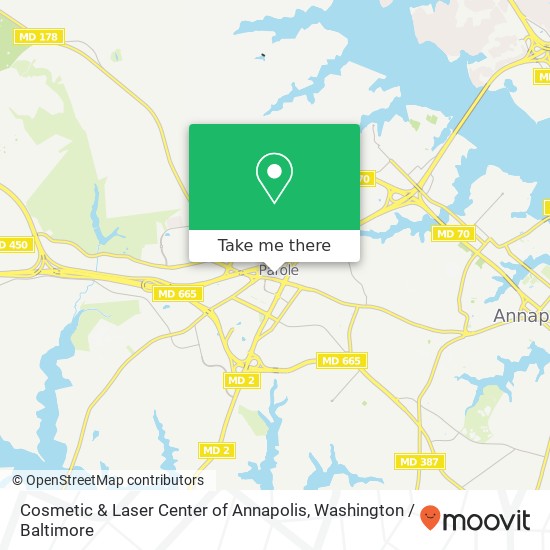 Mapa de Cosmetic & Laser Center of Annapolis, 24 Defense St