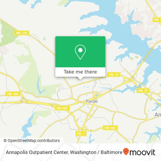 Mapa de Annapolis Outpatient Center, 888 Bestgate Rd
