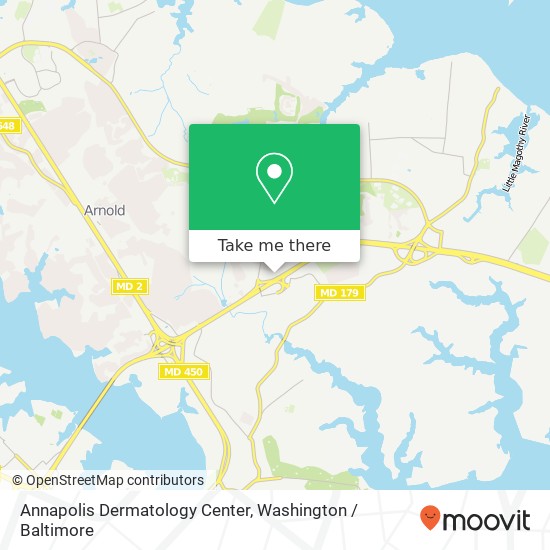 Mapa de Annapolis Dermatology Center, 71 Old Mill Bottom Rd N