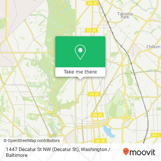 1447 Decatur St NW (Decatur St), Washington, DC 20011 map