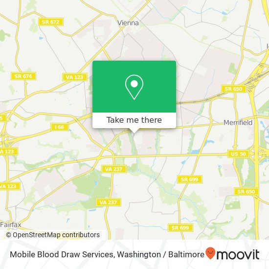 Mobile Blood Draw Services, 3057 Nutley St map