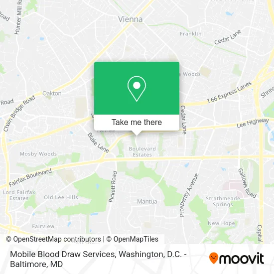 Mapa de Mobile Blood Draw Services