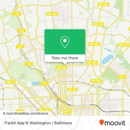 Parikh Ajay R, 3333 N Calvert St map