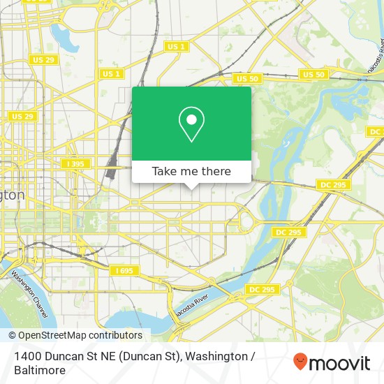 1400 Duncan St NE (Duncan St), Washington, DC 20002 map