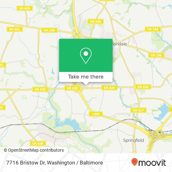 Mapa de 7716 Bristow Dr, Annandale, VA 22003