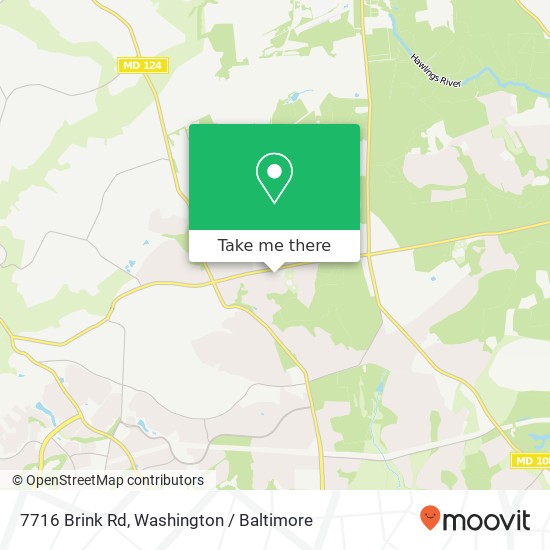 Mapa de 7716 Brink Rd, Gaithersburg, MD 20882