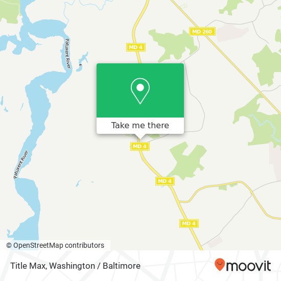 Mapa de Title Max, 10351 Southern Maryland Blvd