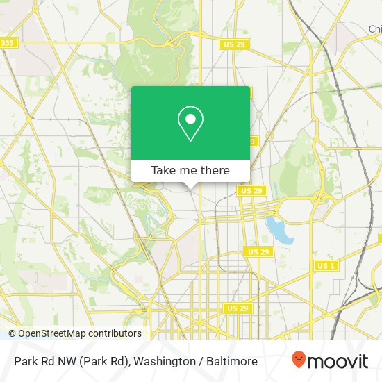 Park Rd NW (Park Rd), Washington, DC 20010 map