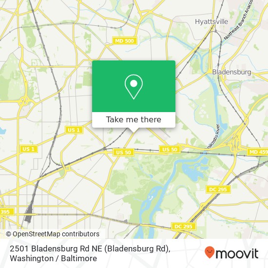 2501 Bladensburg Rd NE (Bladensburg Rd), Washington, DC 20018 map