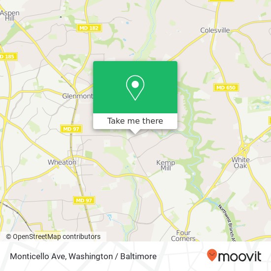 Monticello Ave, Silver Spring, MD 20902 map