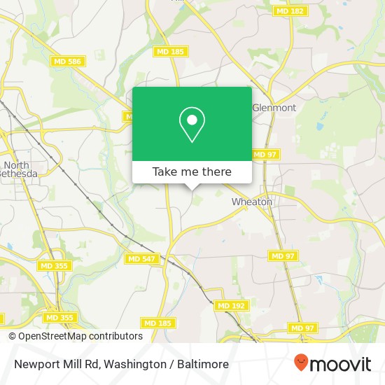 Mapa de Newport Mill Rd, Kensington, MD 20895