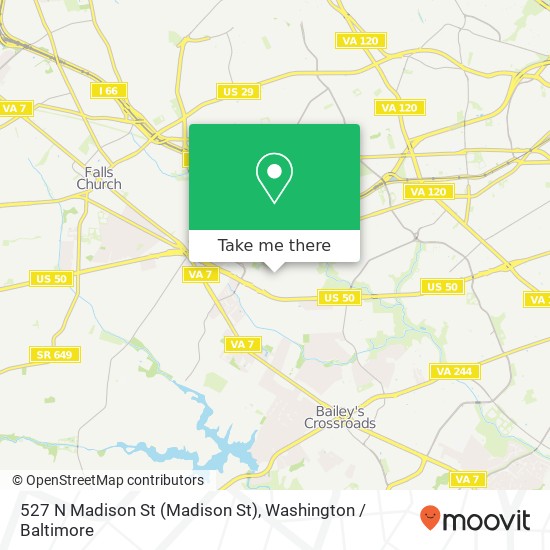 Mapa de 527 N Madison St (Madison St), Arlington, VA 22203