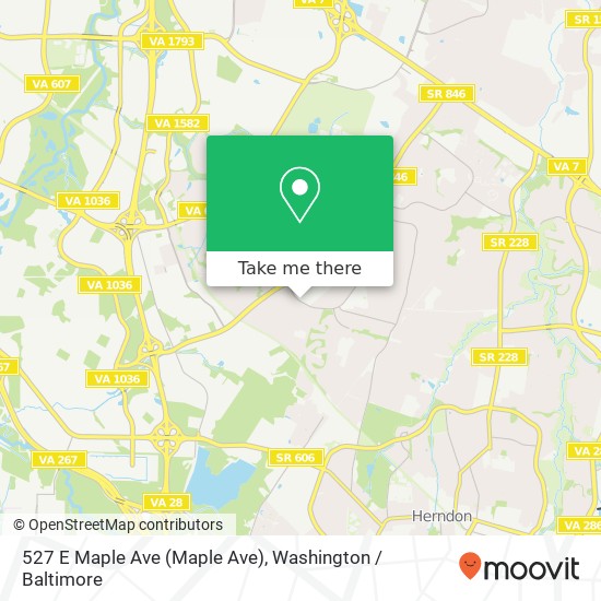 Mapa de 527 E Maple Ave (Maple Ave), Sterling, VA 20164