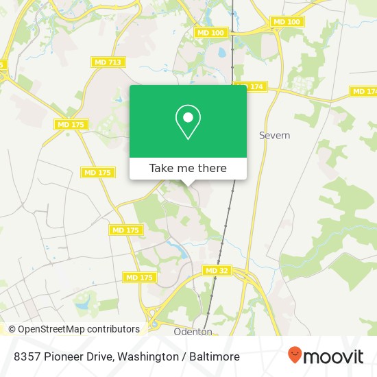 8357 Pioneer Drive, 8357 Pioneer Dr, Severn, MD 21144, USA map