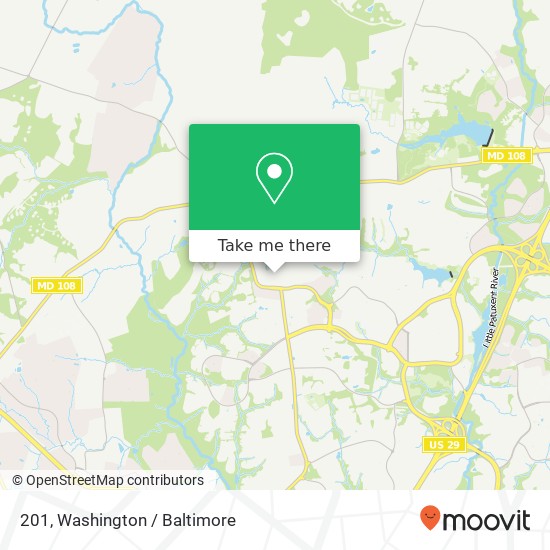 Mapa de 201, 5485 Harpers Farm Rd #201, Columbia, MD 21044, USA