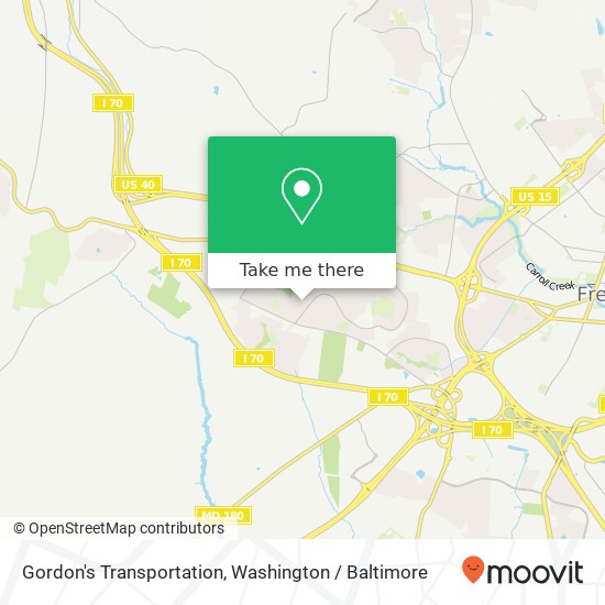 Mapa de Gordon's Transportation