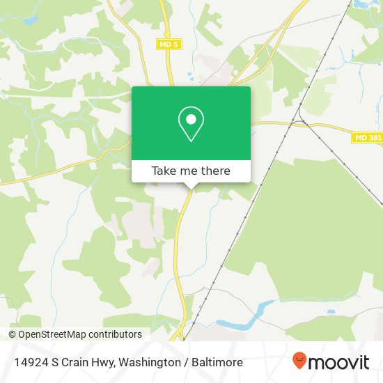 Mapa de 14924 S Crain Hwy, Brandywine, MD 20613