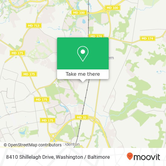 Mapa de 8410 Shillelagh Drive, 8410 Shillelagh Dr, Severn, MD 21144, USA
