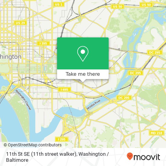 11th St SE (11th street walker), Washington (WASHINGTON), DC 20003 map