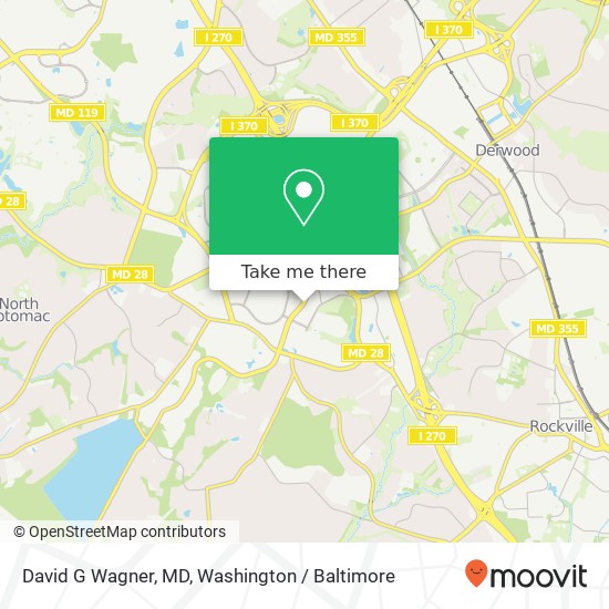 Mapa de David G Wagner, MD, 14955 Shady Grove Rd
