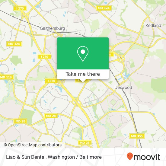 Mapa de Liao & Sun Dental, 9087 Shady Grove Ct