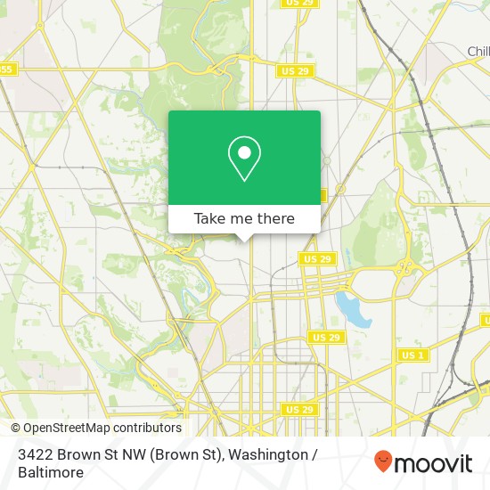 3422 Brown St NW (Brown St), Washington, DC 20010 map