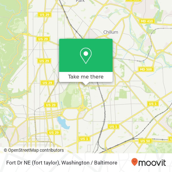 Fort Dr NE (fort taylor), Washington, DC 20017 map