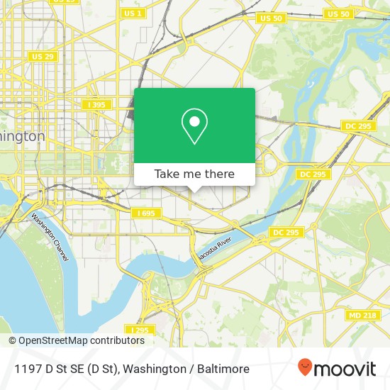 1197 D St SE (D St), Washington, DC 20003 map