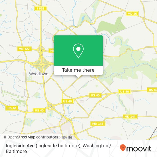 Mapa de Ingleside Ave (ingleside baltimore), Gwynn Oak (BALTIMORE), MD 21207