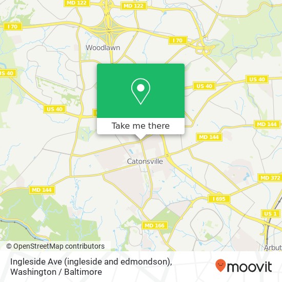Mapa de Ingleside Ave (ingleside and edmondson), Catonsville (BALTIMORE), MD 21228