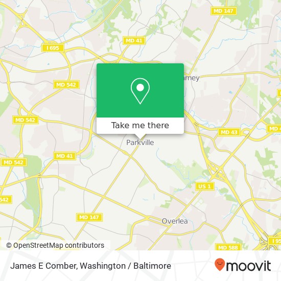 James E Comber, 8116 Harford Rd map