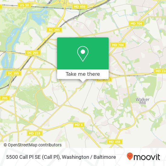 5500 Call Pl SE (Call Pl), Washington, DC 20019 map