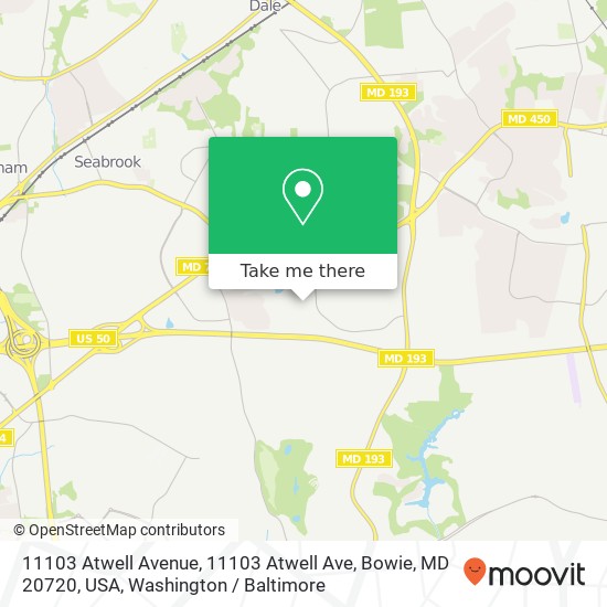 11103 Atwell Avenue, 11103 Atwell Ave, Bowie, MD 20720, USA map