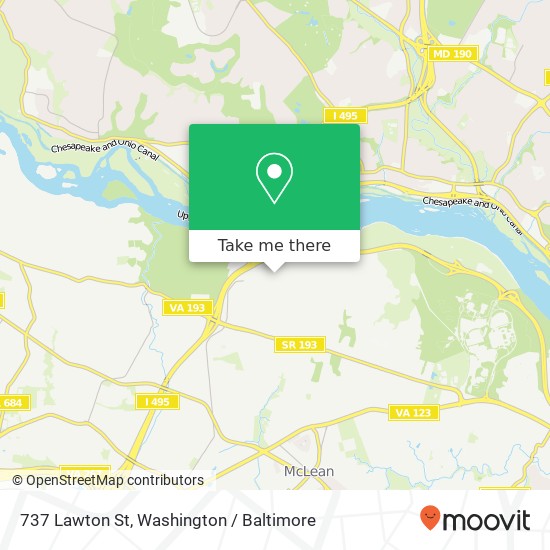 Mapa de 737 Lawton St, McLean, VA 22101