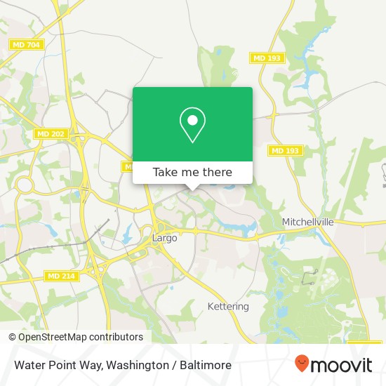 Mapa de Water Point Way, Bowie, MD 20721