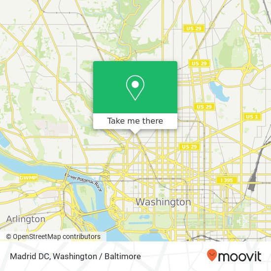 Mapa de Madrid DC, 1714 Connecticut Ave NW