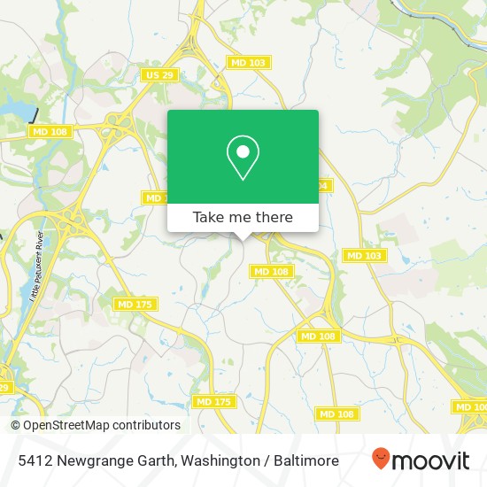 Mapa de 5412 Newgrange Garth, Columbia, MD 21045