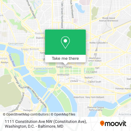 1111 Constitution Ave NW map